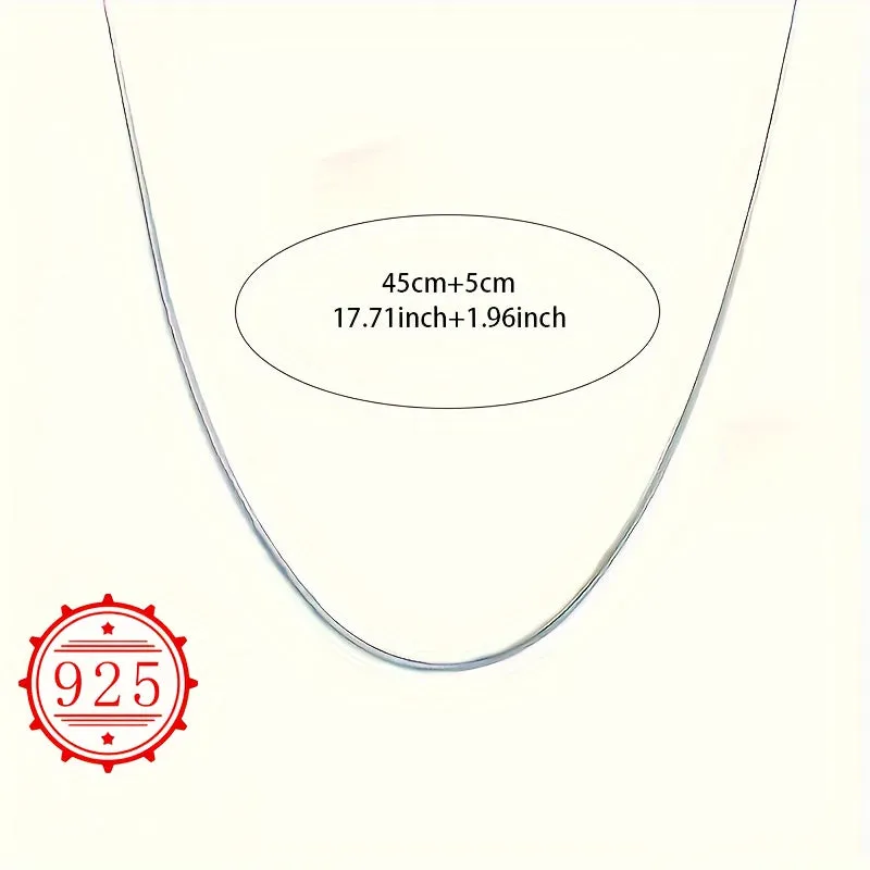 925 Silver Snake Chain Necklace for Women
