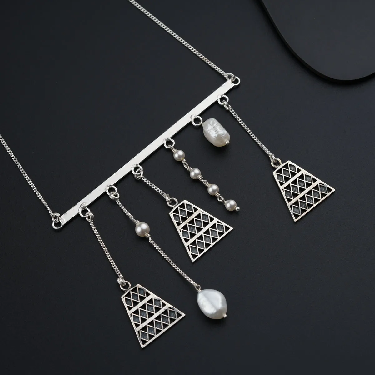 Abstract Silver Necklace