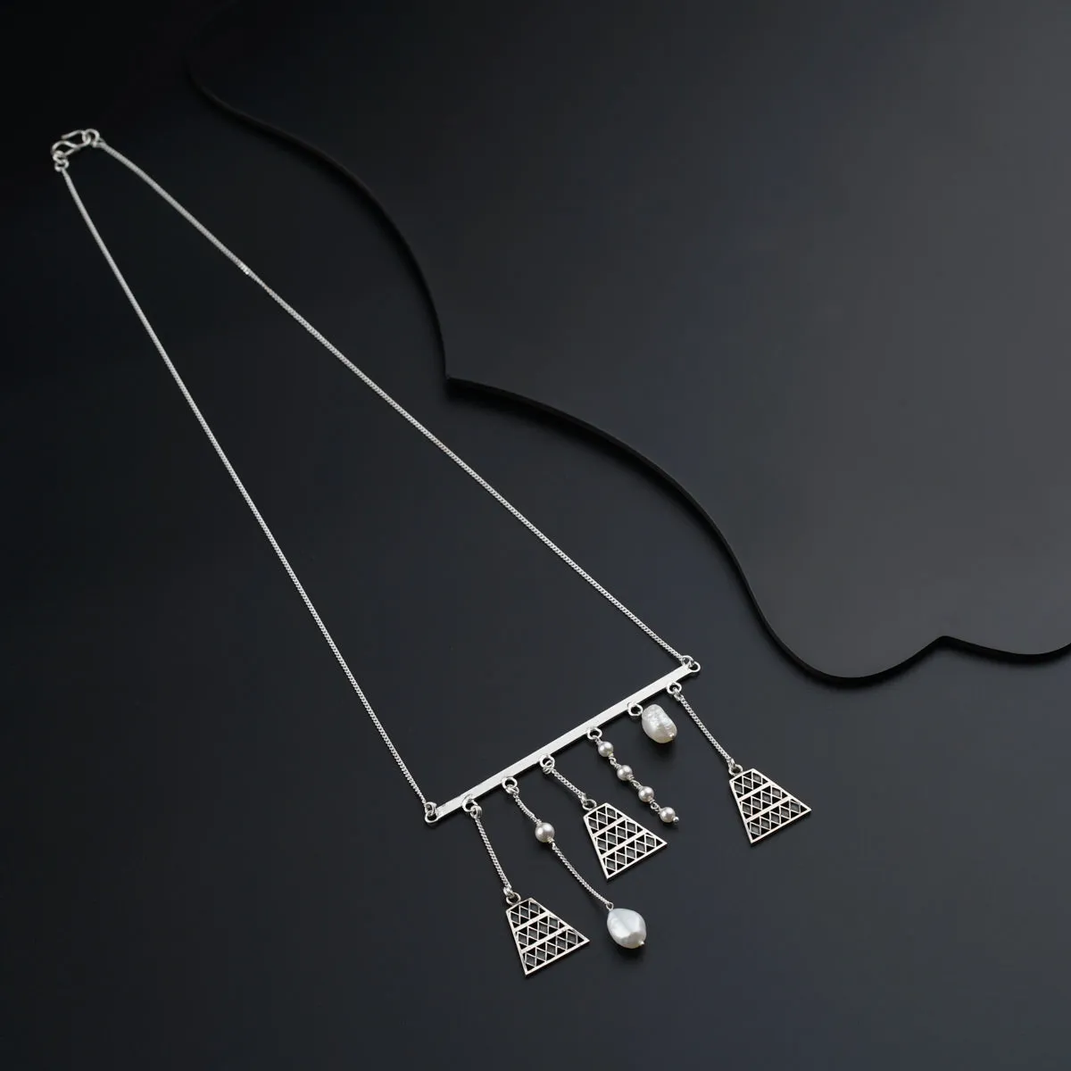 Abstract Silver Necklace