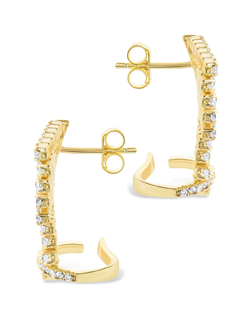 Addison CZ Fan stud Earrings