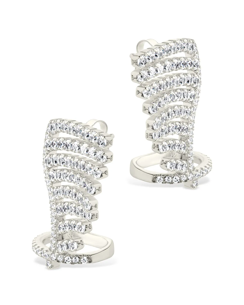 Addison CZ Fan stud Earrings