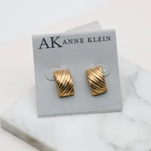 AK gold tone modern earrings
