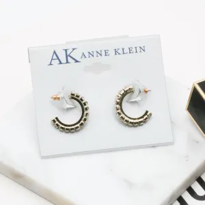 AK modern gold tone earrings