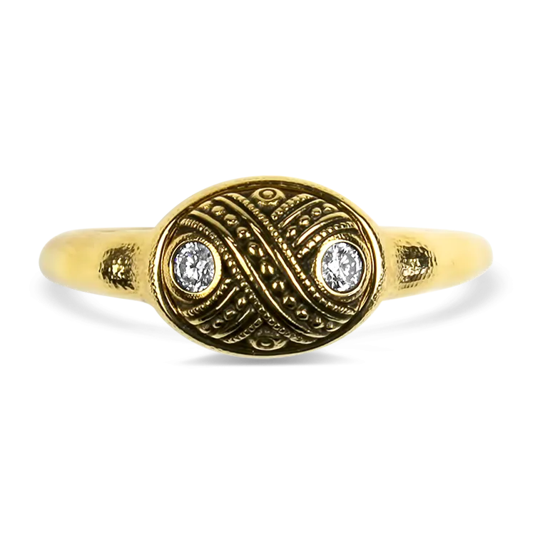 Alex Sepkus Renata 18K Yellow Gold Dome Diamond Ring
