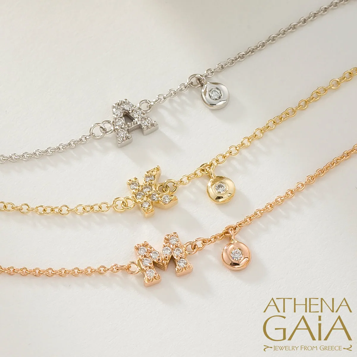 Alphabet with Diamonds Bracelet