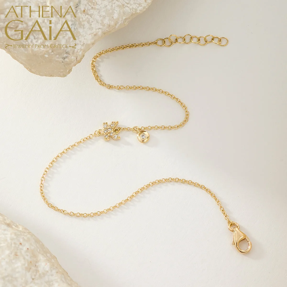 Alphabet with Diamonds Bracelet