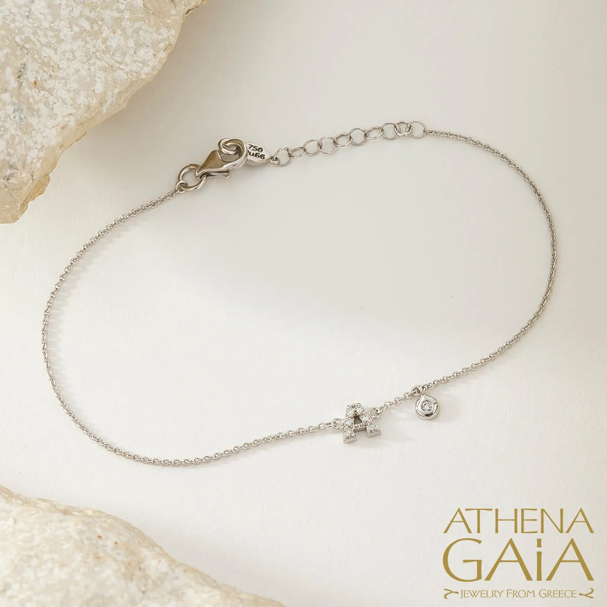 Alphabet with Diamonds Bracelet