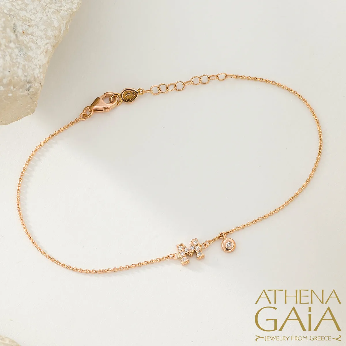 Alphabet with Diamonds Bracelet