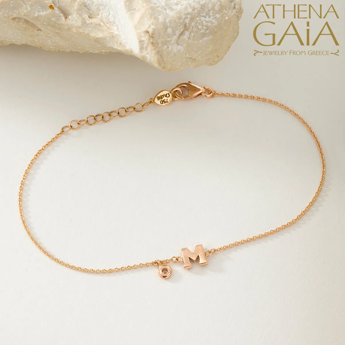 Alphabet with Diamonds Bracelet