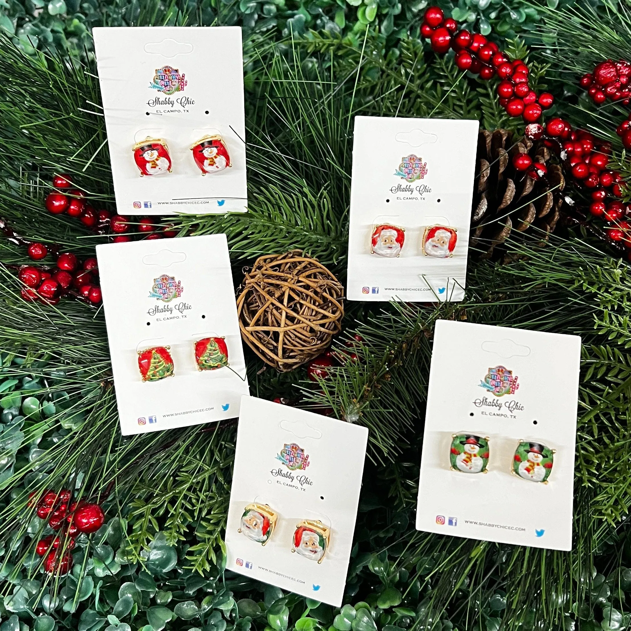 Assorted Christmas Stud Earrings