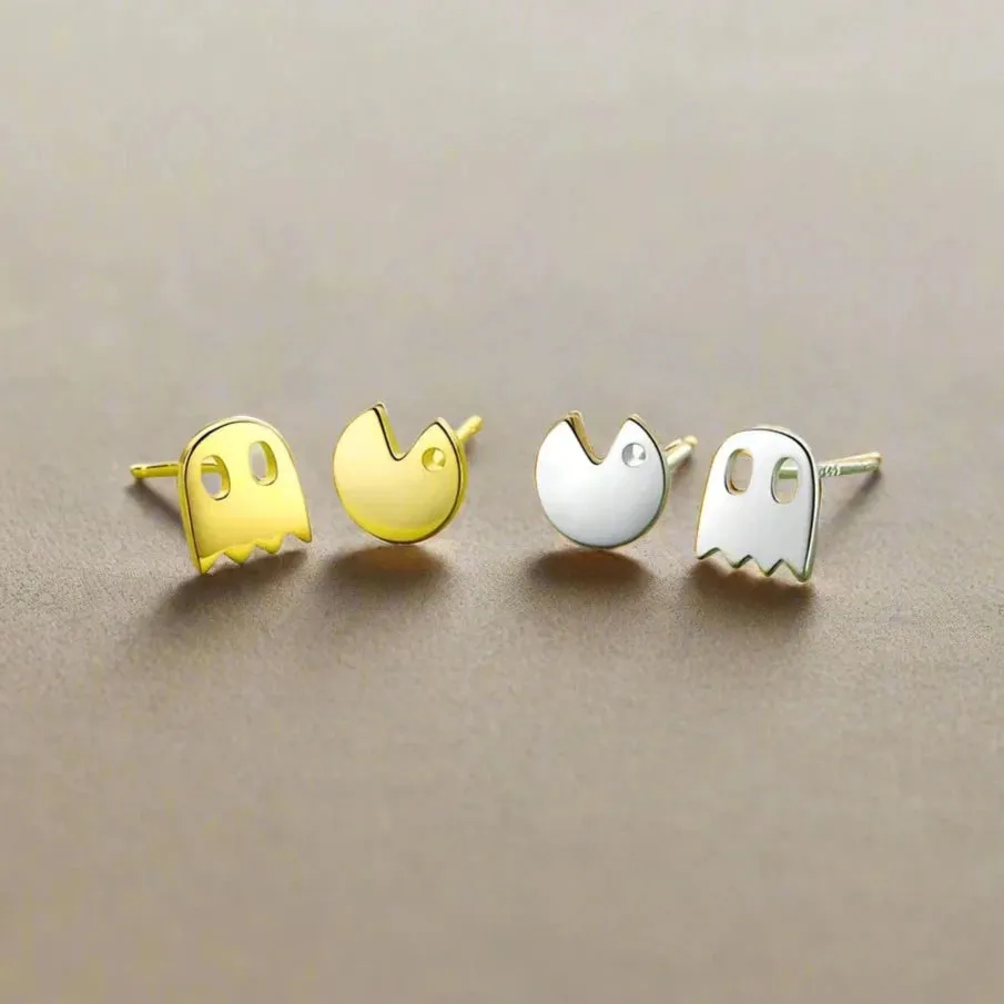 Asymmetric Little Devil Stud Earrings