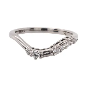 Asymmetrical White Gold Band