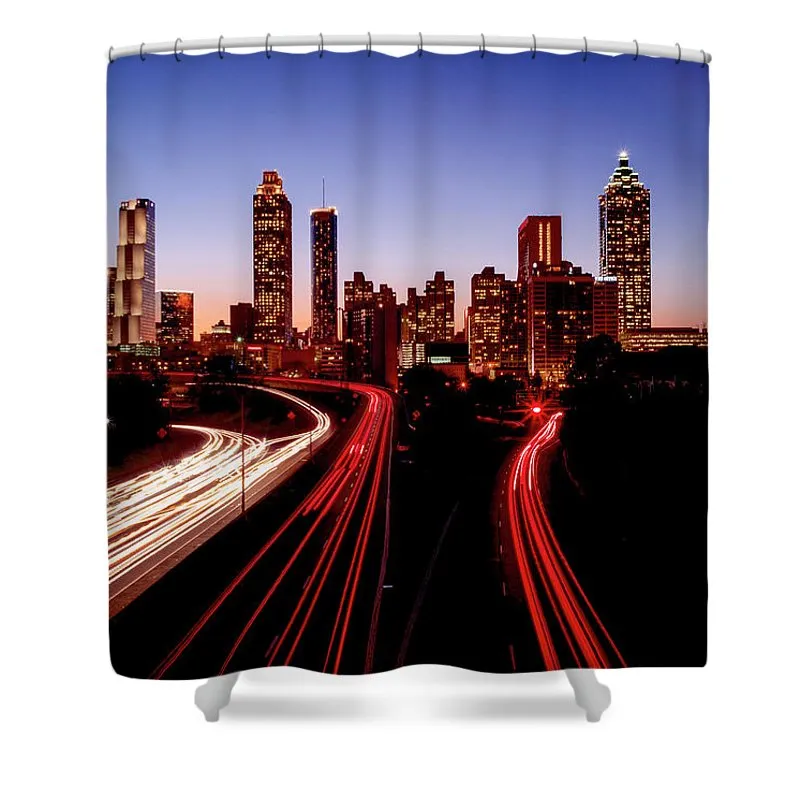 Atlanta At Night - Shower Curtain