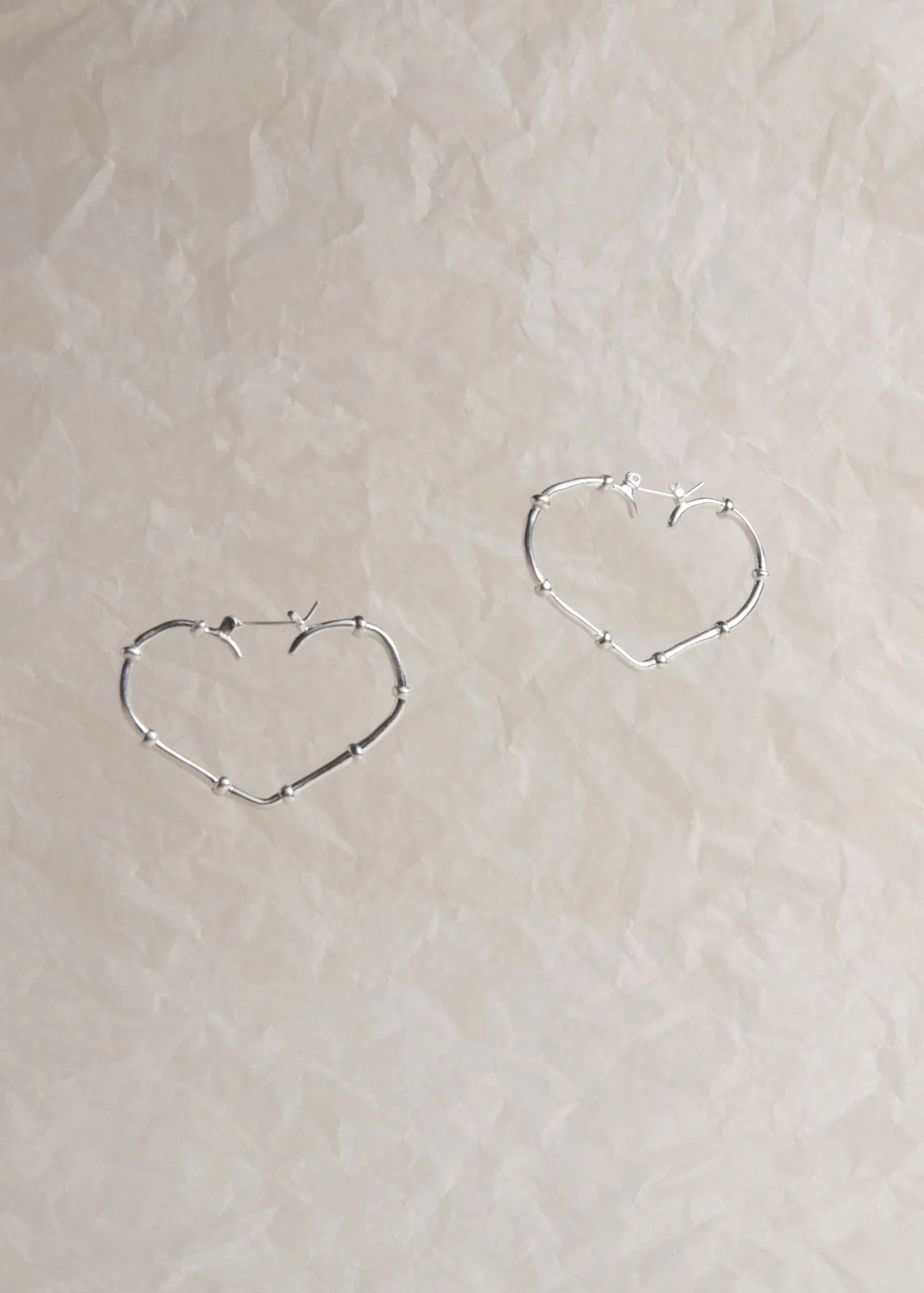 Bamboo Heart Hoops