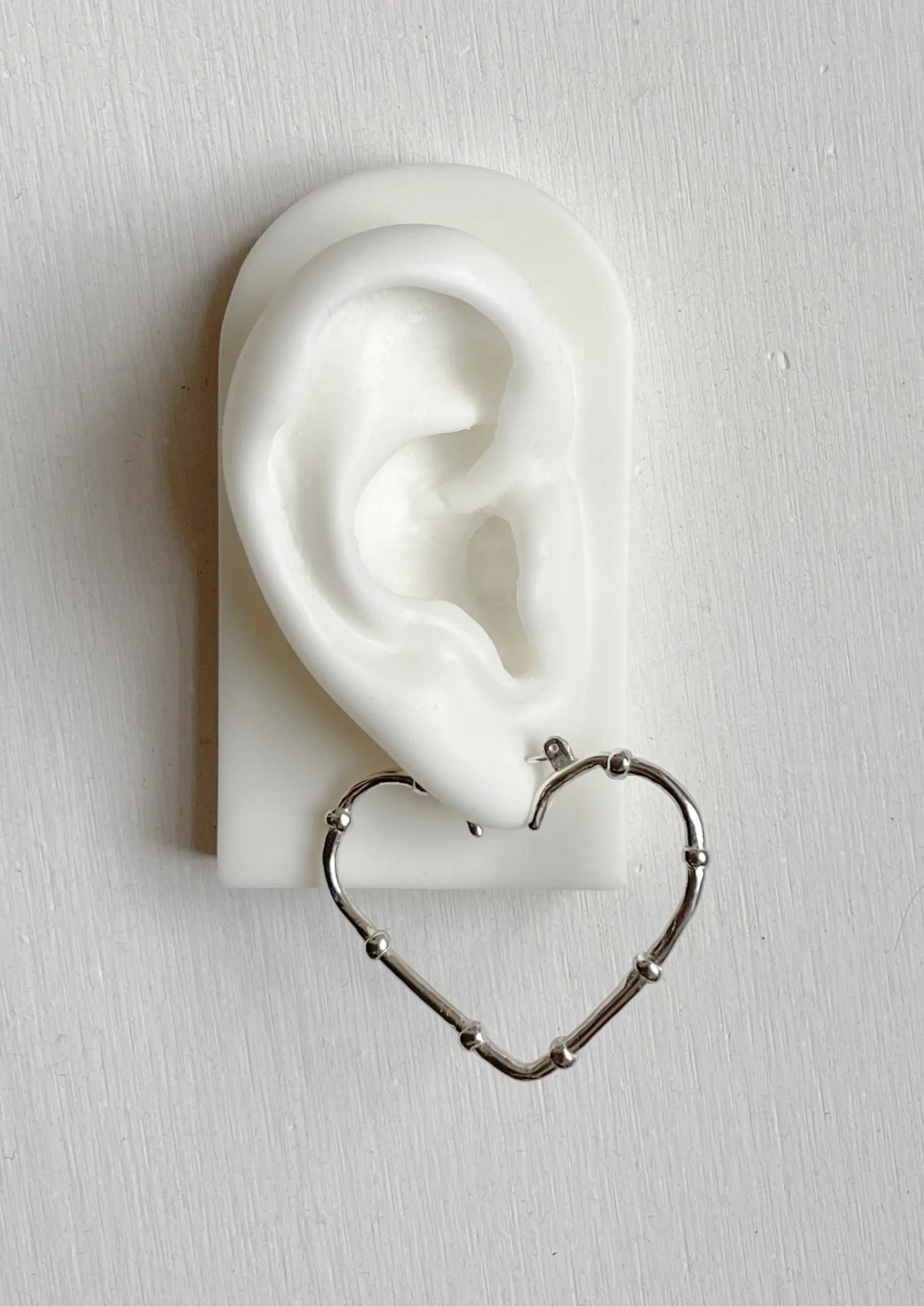 Bamboo Heart Hoops