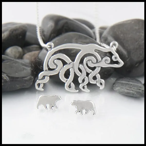 Bear Post Earrings