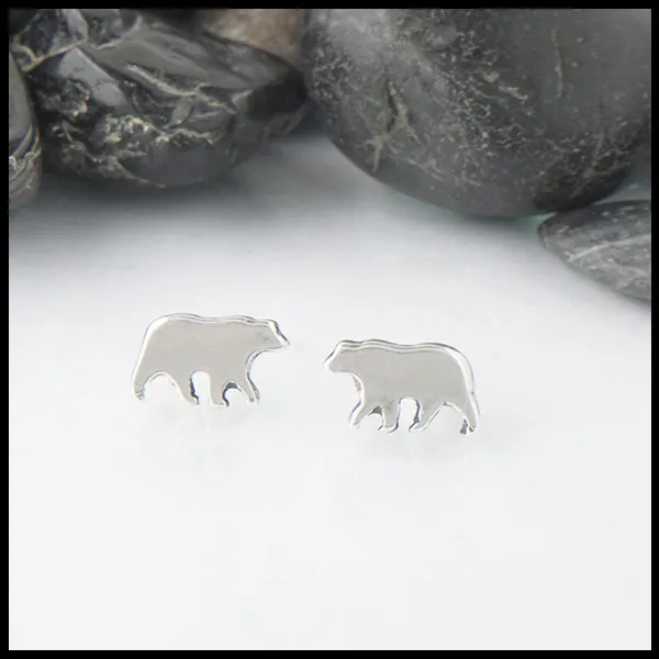 Bear Post Earrings