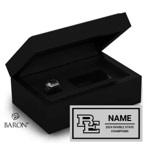 BEHS Pom Cheer 2024 Championship Black Standard Window Ring Box