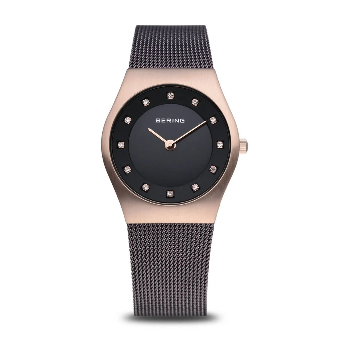 Bering Classic Purple Stainless Steel Mesh & Swarovski Crystals