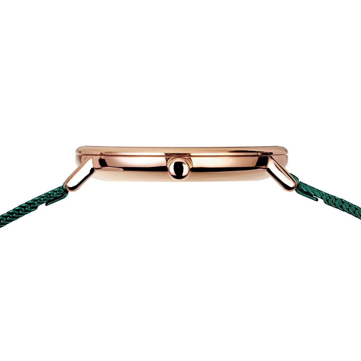 Bering Ladies Ultra Slim Rose Gold & Green Mesh Watch