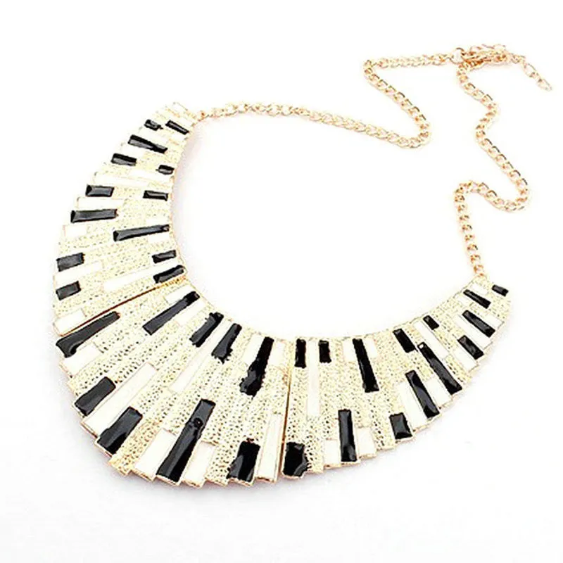 Big Colorful Torques Enamel Statement Choker Pendant Necklace Link Chain Lady Necklaces NW