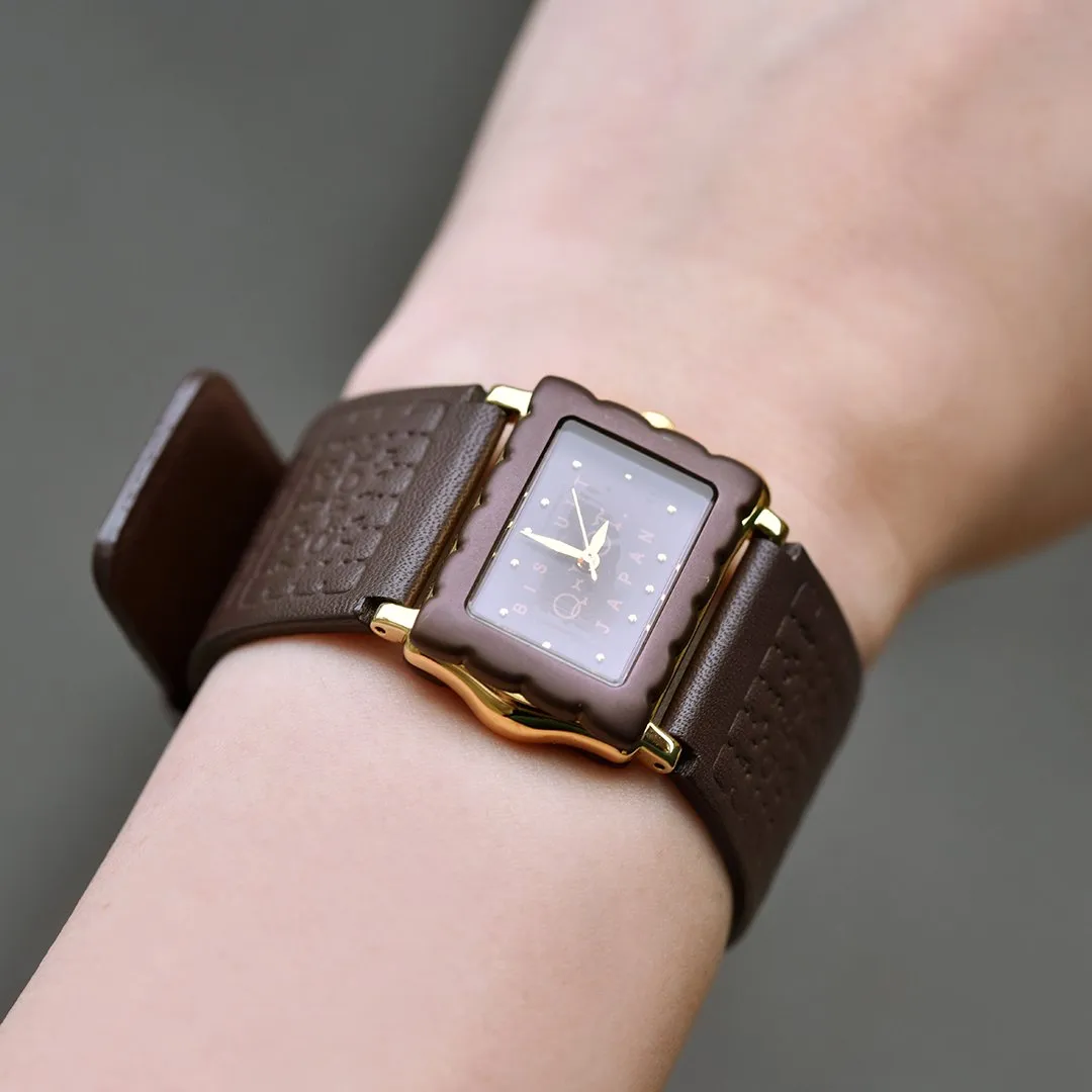 Biscuit Watch (Dark Brown)【Japan Jewelry】