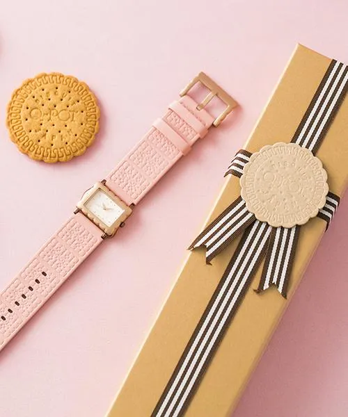 Biscuit Watch (Pink)【Japan Jewelry】