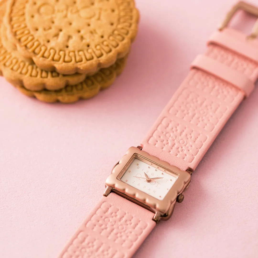 Biscuit Watch (Pink)【Japan Jewelry】