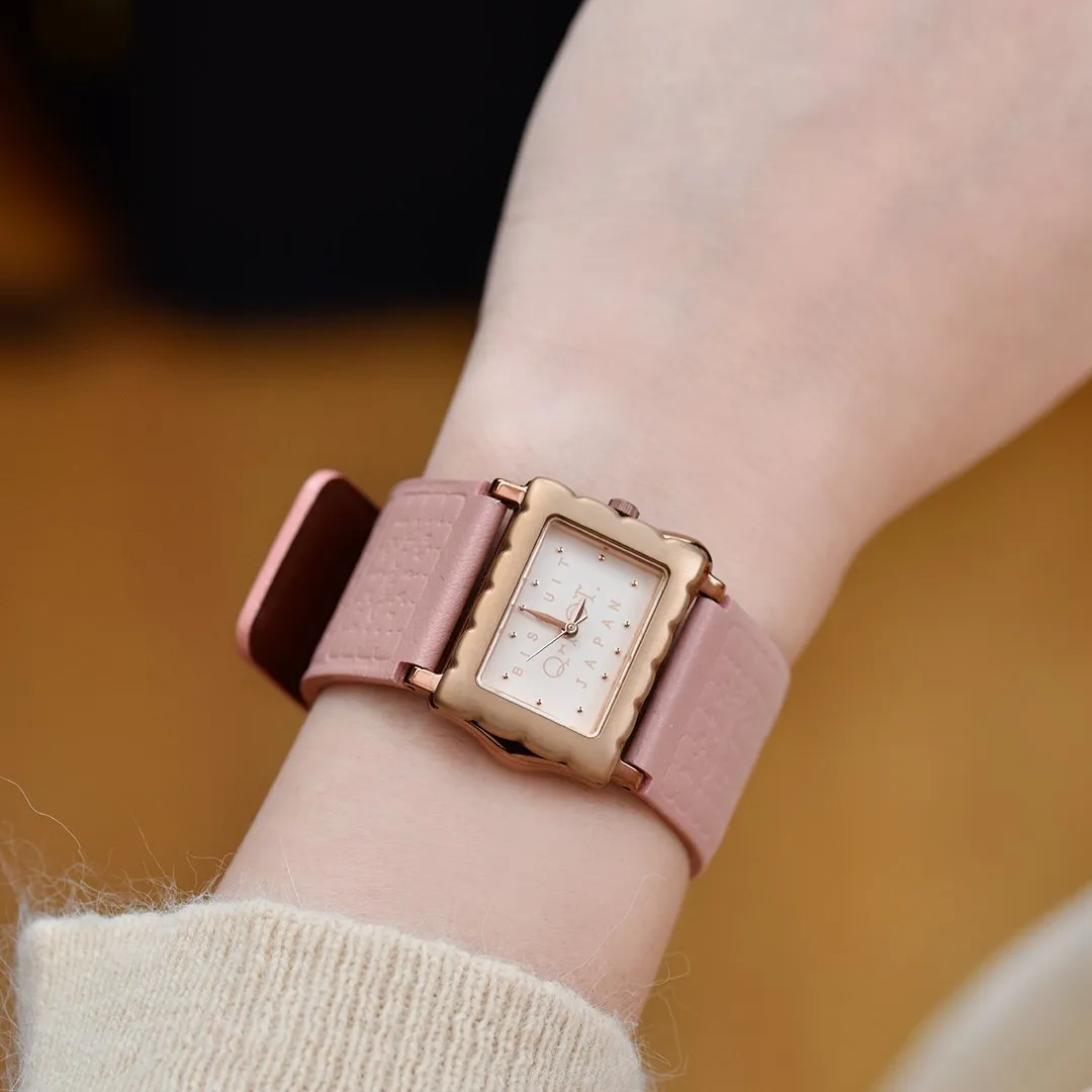 Biscuit Watch (Pink)【Japan Jewelry】