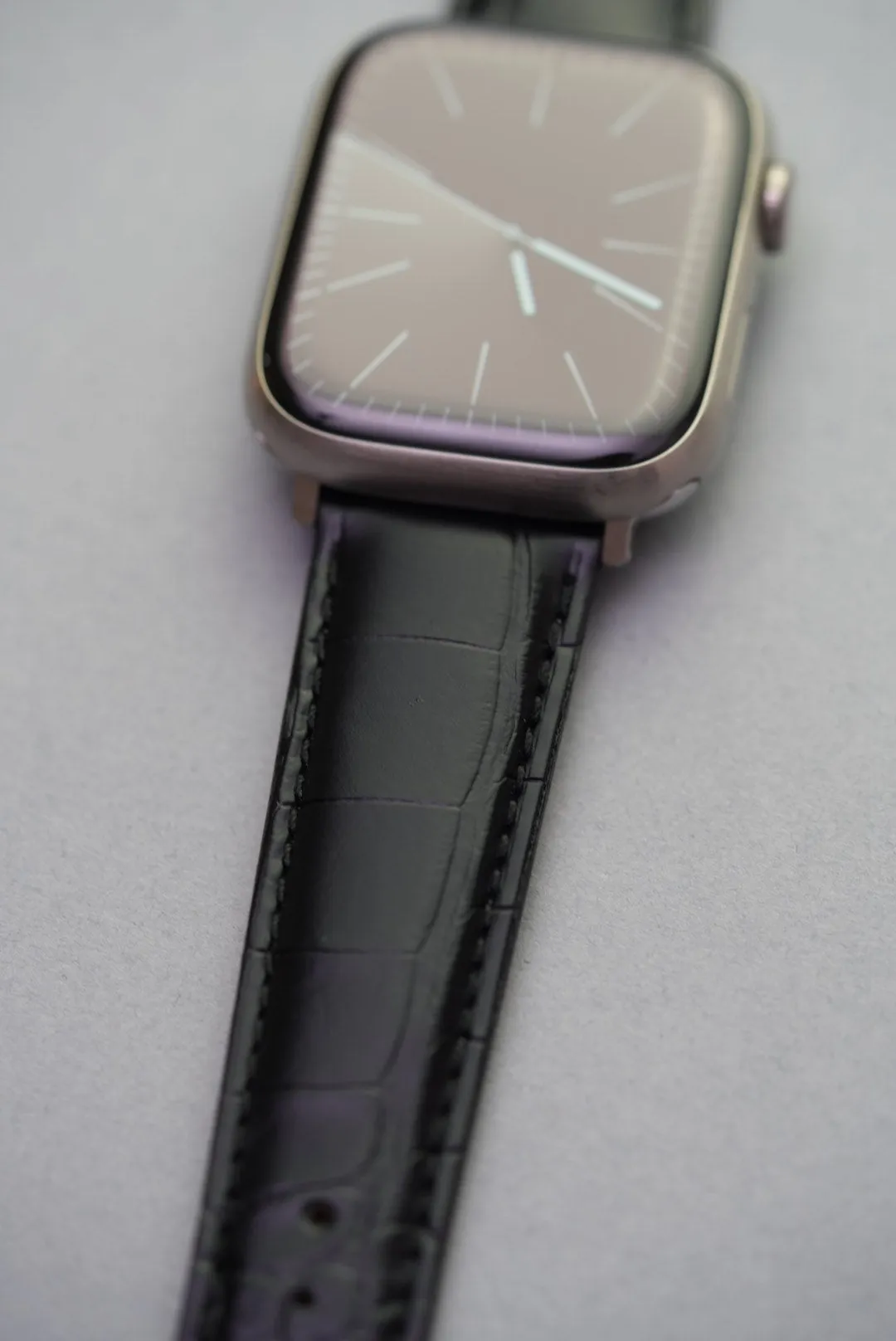Black Alligator Watch Strap For Apple Watch