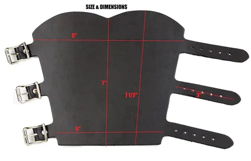Black leather plain gauntlet