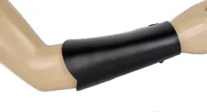 Black leather plain gauntlet