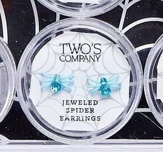 Black Widow Crystal Spider Earrings