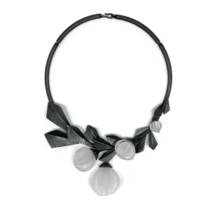 Blooming Acrylic and Silver Geometric Necklace