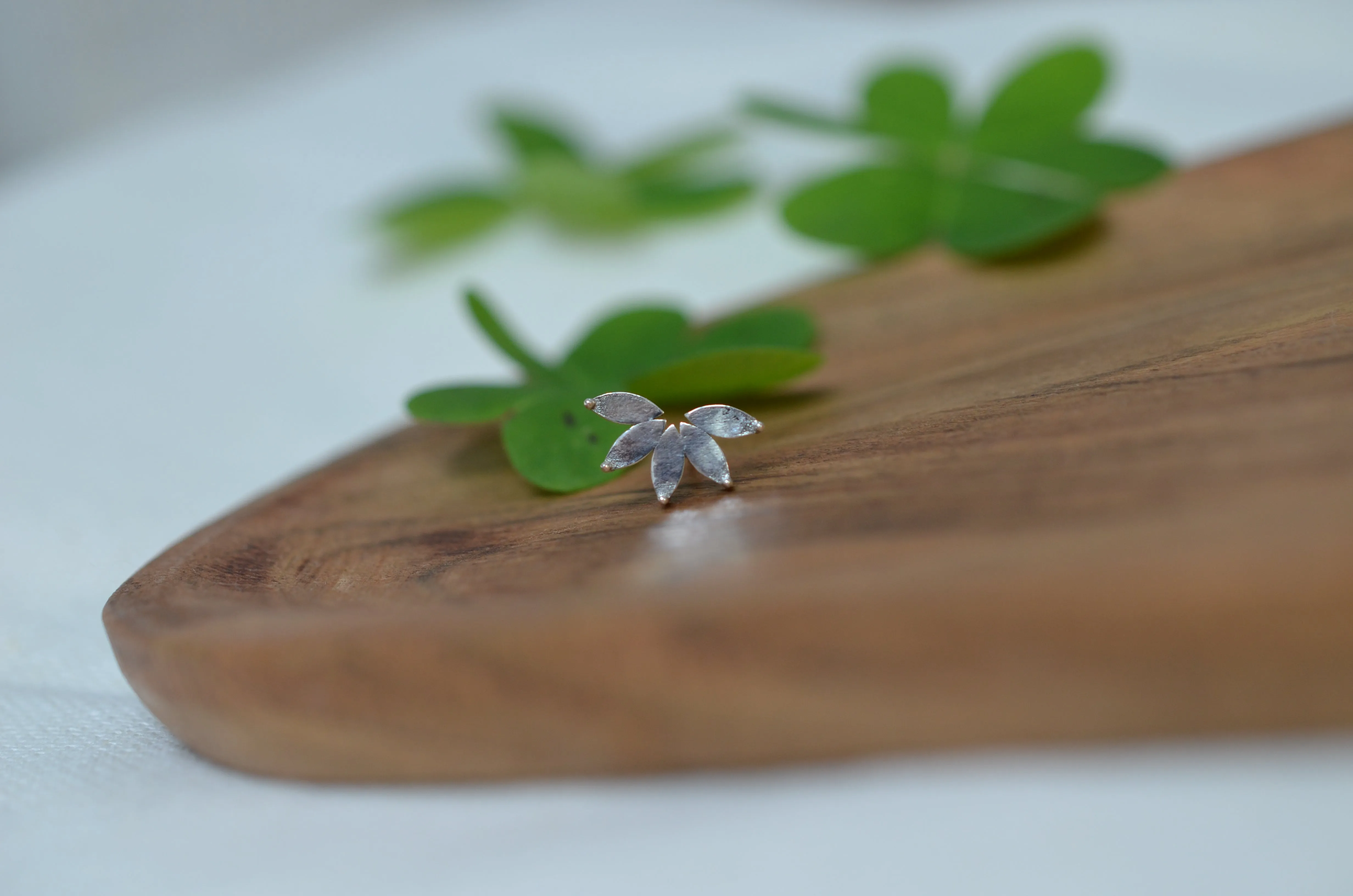 Blooming Gold Petals Stud Earrings