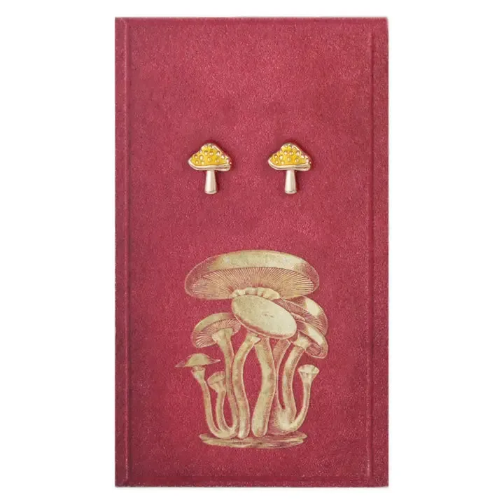Book Lovers- Mushroom Post Earrings