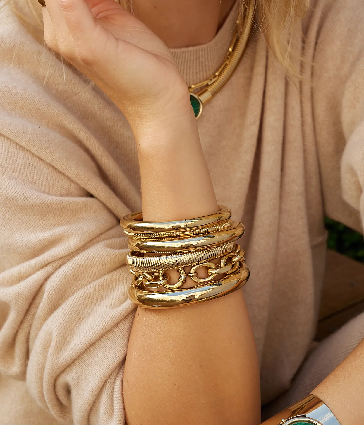 Bracelet Jonc Mave (Acier doré)