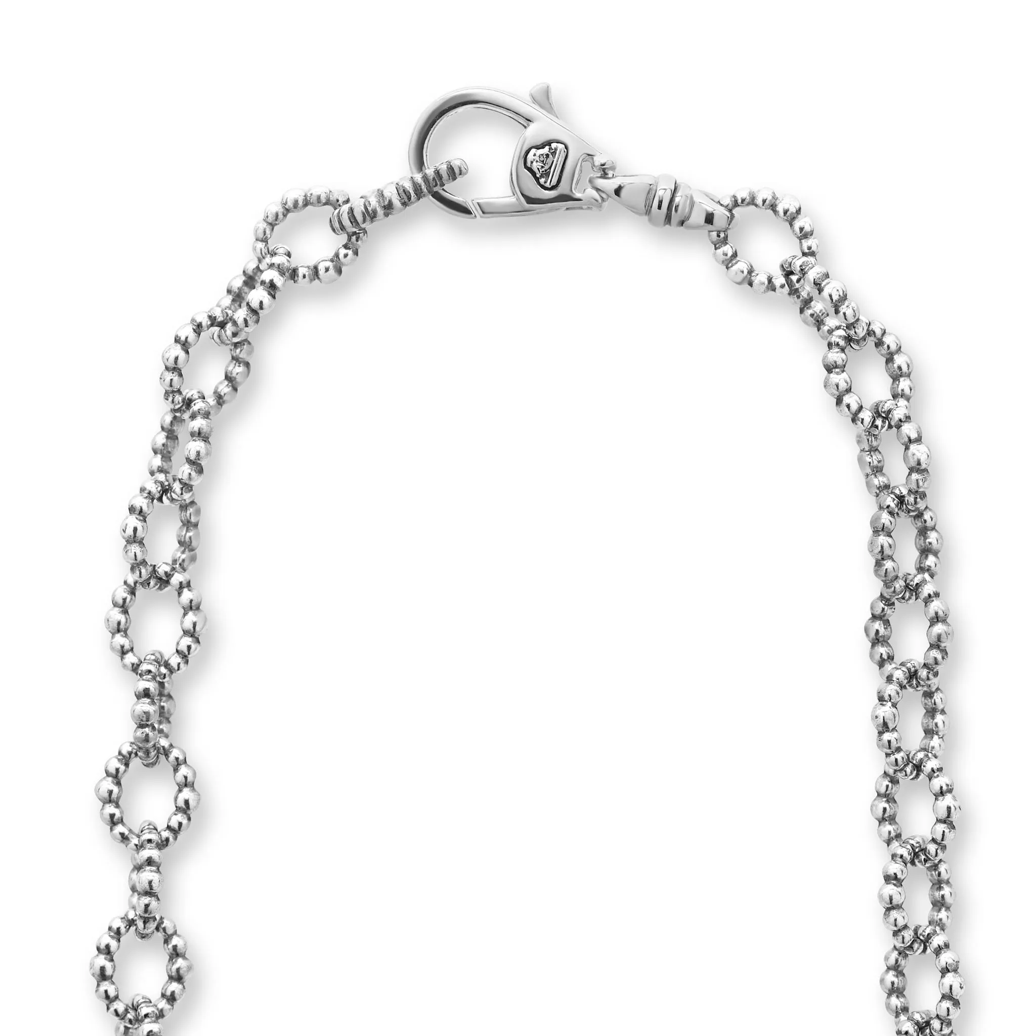 Caviar Spark Seven Circle Diamond Link Necklace