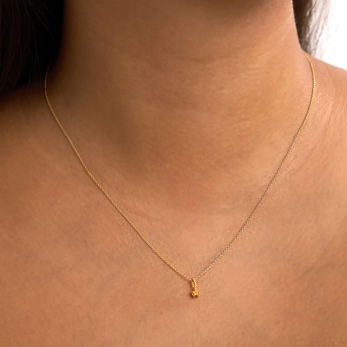 Citrine Birthstone Gold Neck Charm