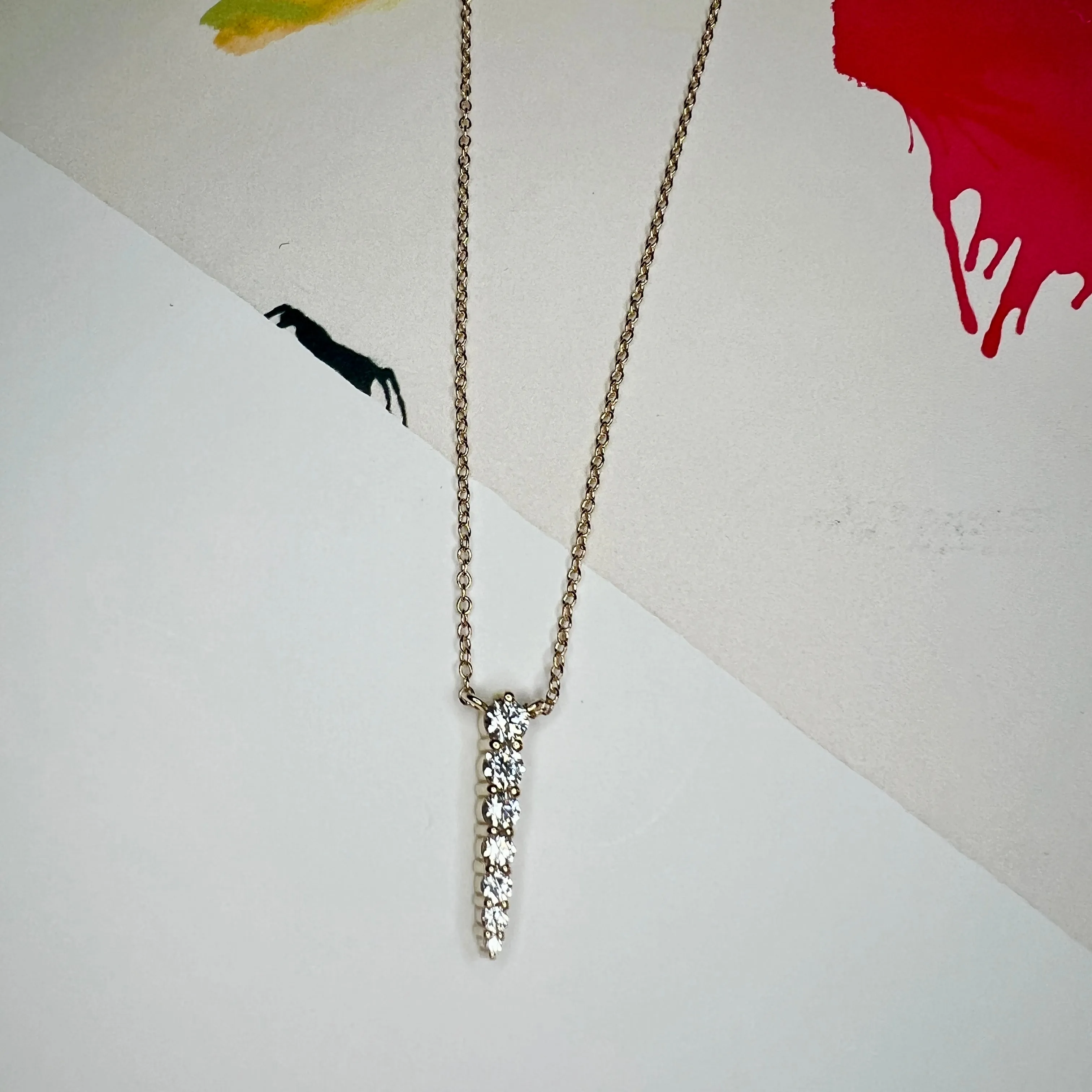 Clara Graduated Lab Grown Diamond Necklace Pendant