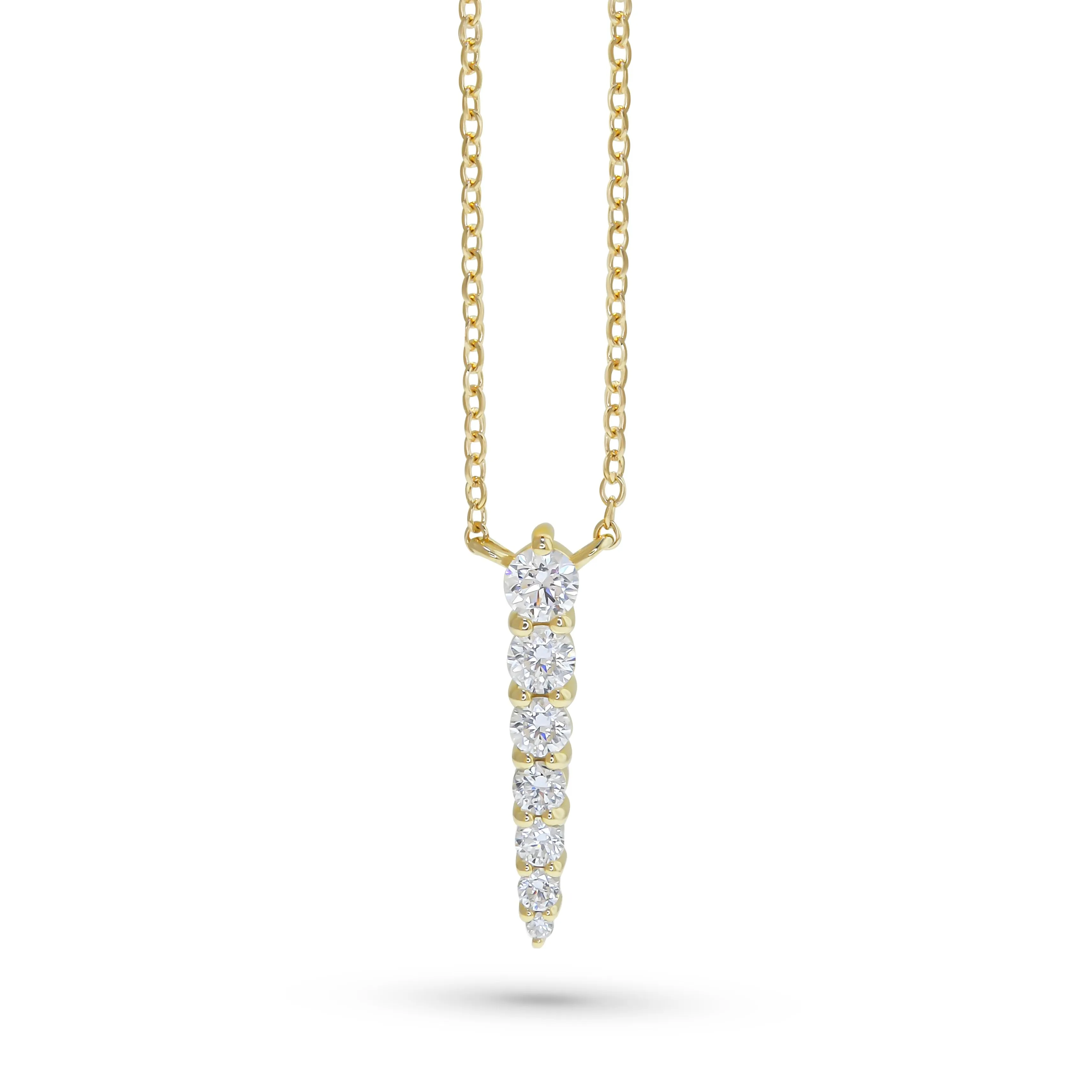 Clara Graduated Lab Grown Diamond Necklace Pendant