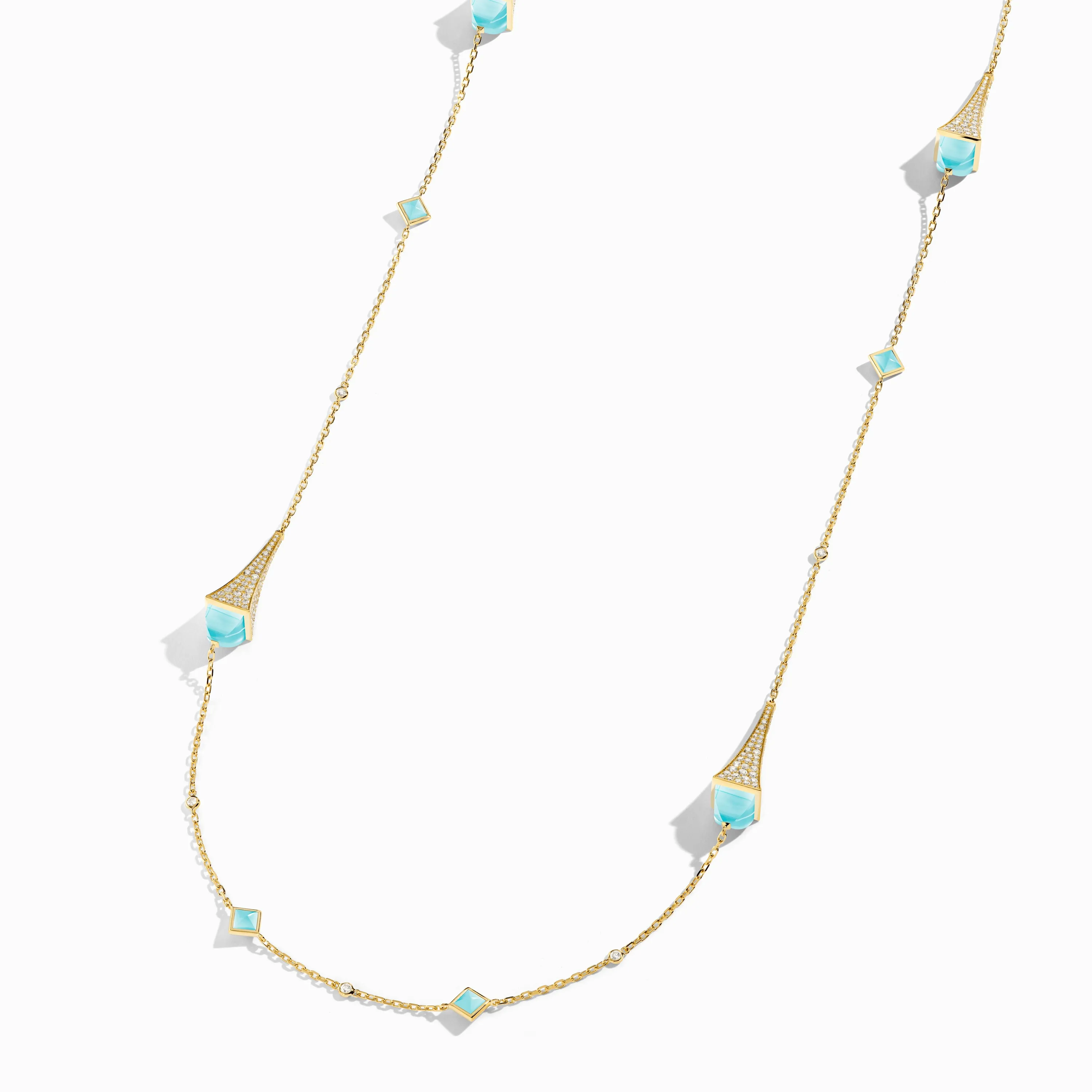 Cleo Luxe Long Chain Diamond Necklace