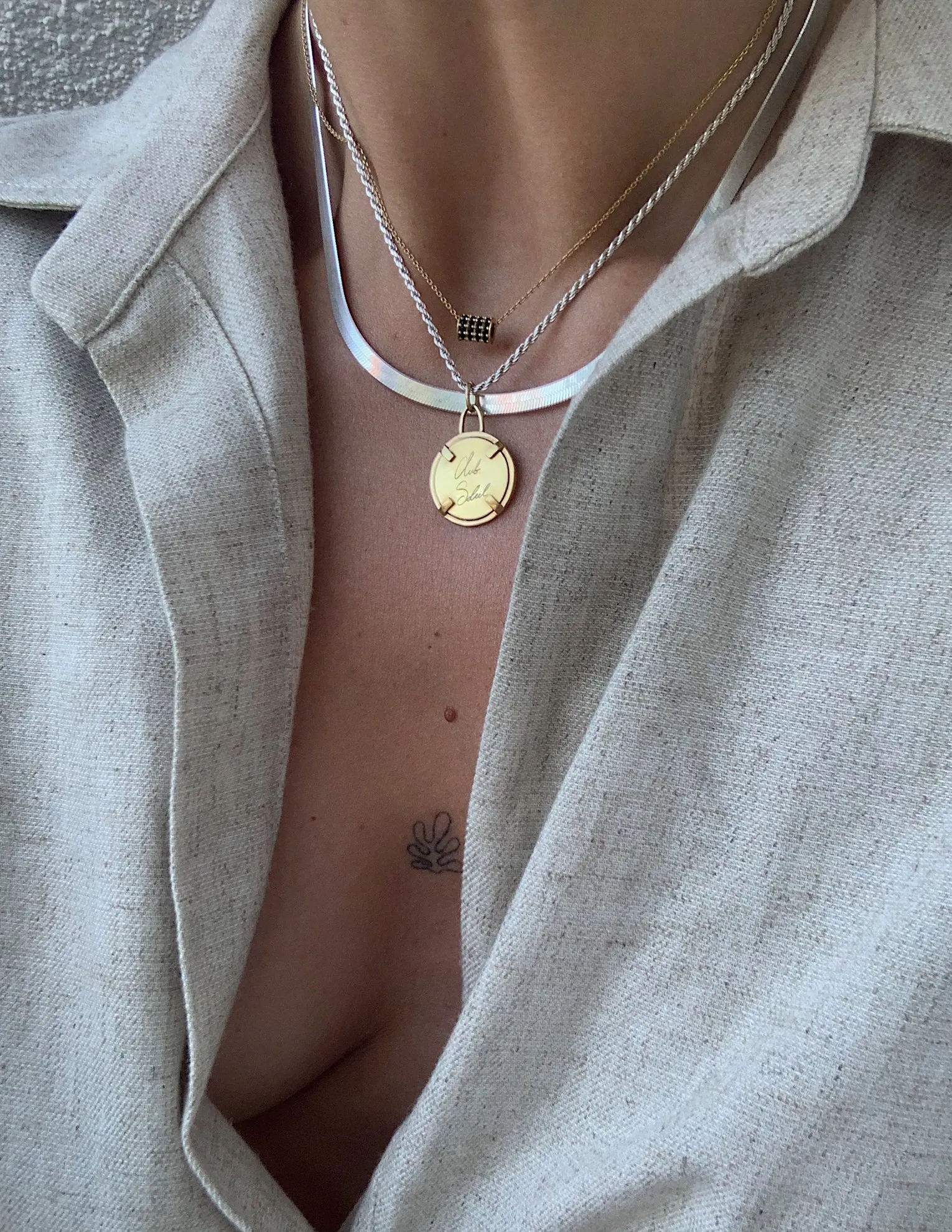 Club Soleil Rope Necklace <br> Gold Vermeil