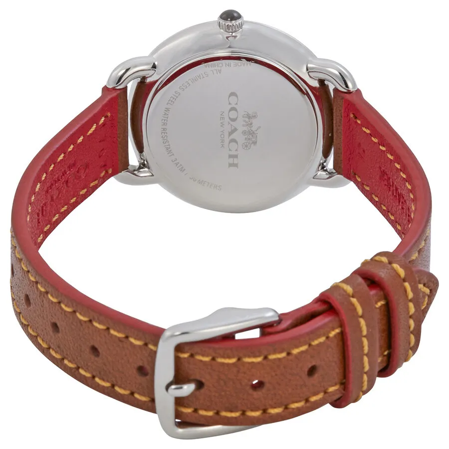 Coach Delancey Slim Cream Dial Brown Leather Ladies Watch 14502789