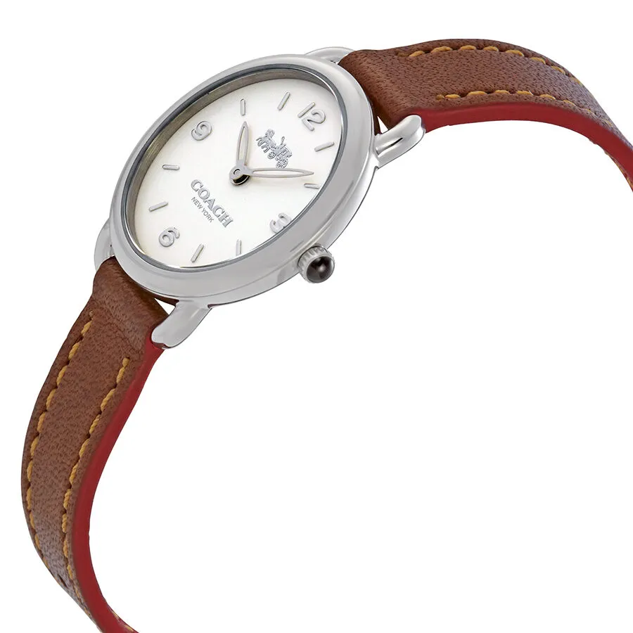 Coach Delancey Slim Cream Dial Brown Leather Ladies Watch 14502789