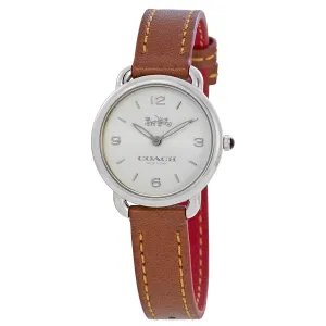 Coach Delancey Slim Cream Dial Brown Leather Ladies Watch 14502789