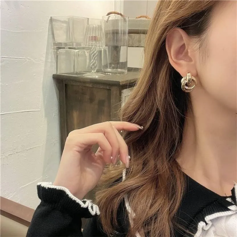 Combo Earrings Petals Drop Earrings Yellow Flower Design Drop Earrings, Vintage Retro Style Large Fashion Ear Stud Earrings Ring Buckle Earrings for Women & Girls Pack of 2 Pair Earrings Set