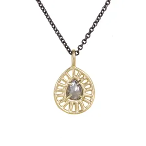 Cosmic Web Teardrop Necklace