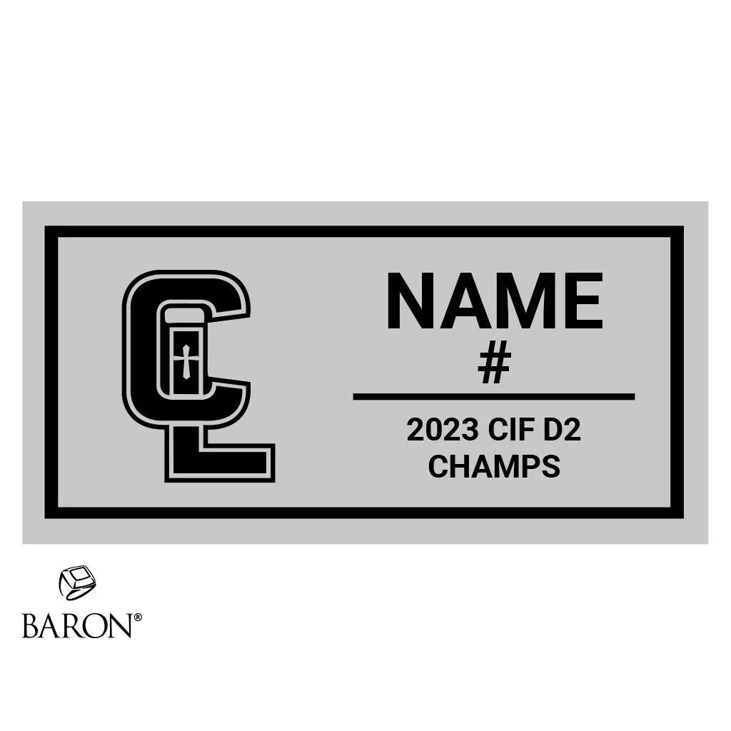 Crean Lutheran Beach Volleyball 2023 Championship Black Standard Window Ring Box
