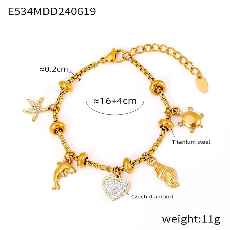 Cross Moon Stars Bracelet
